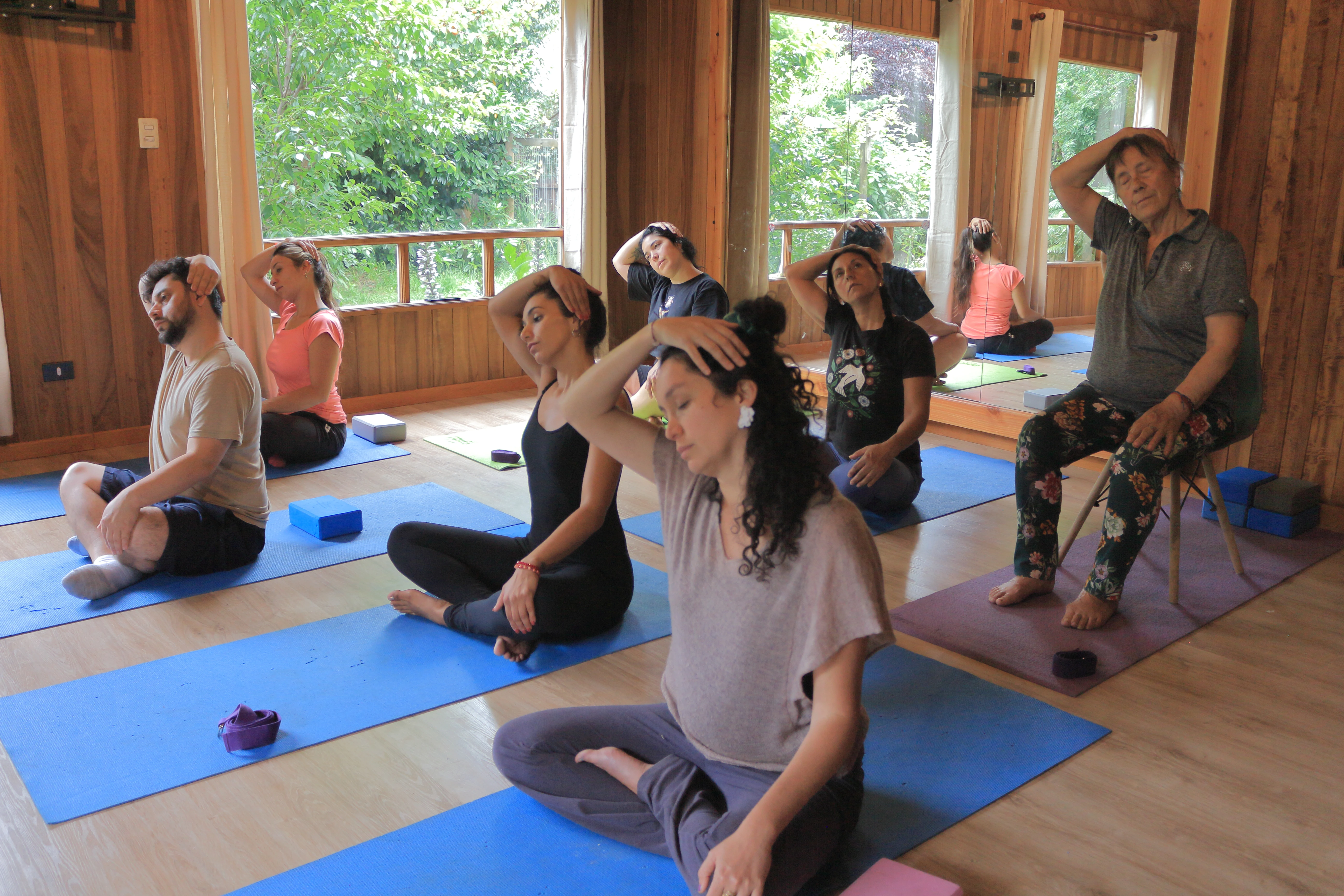 Clase de yoga suave